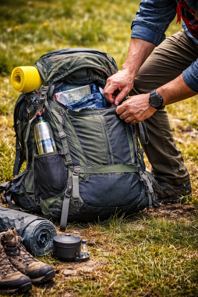 Sistema de ventilación de espalda en mochila de trekking