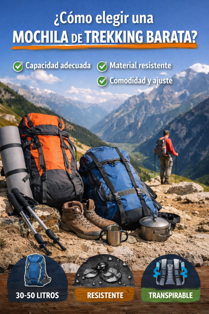 Cómo elegir una mochila de trekking barata para senderismo y rutas de montaña
