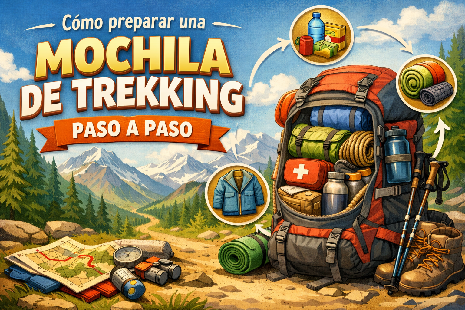 Cómo preparar una mochila de trekking paso a paso — guía completa 2026
