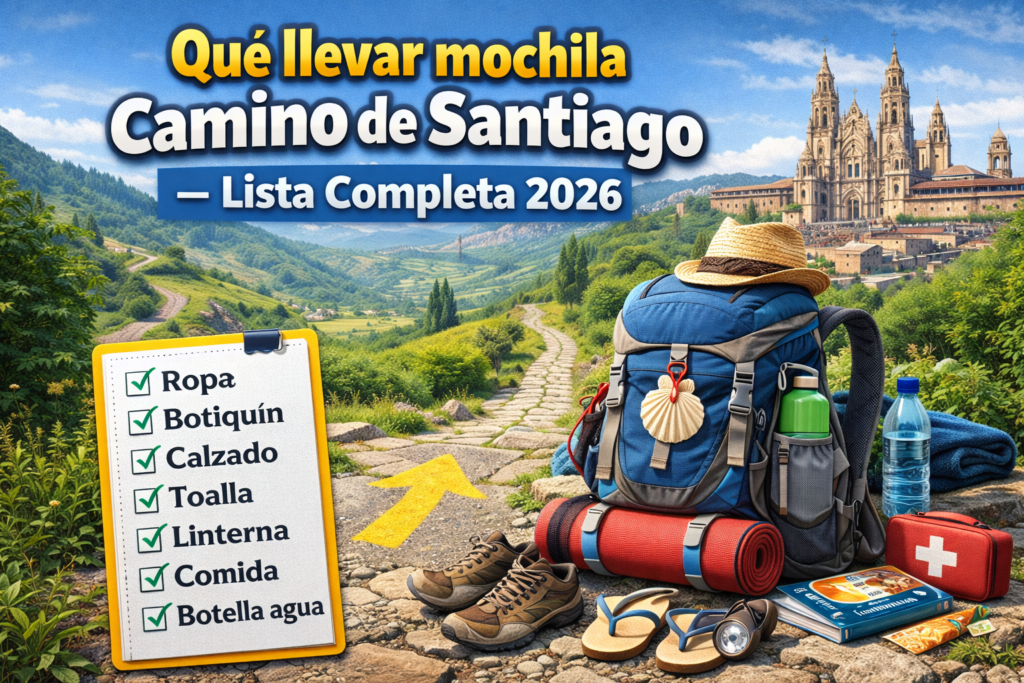 lista completa guia de que llevar en tu mochila para el camino de santiago