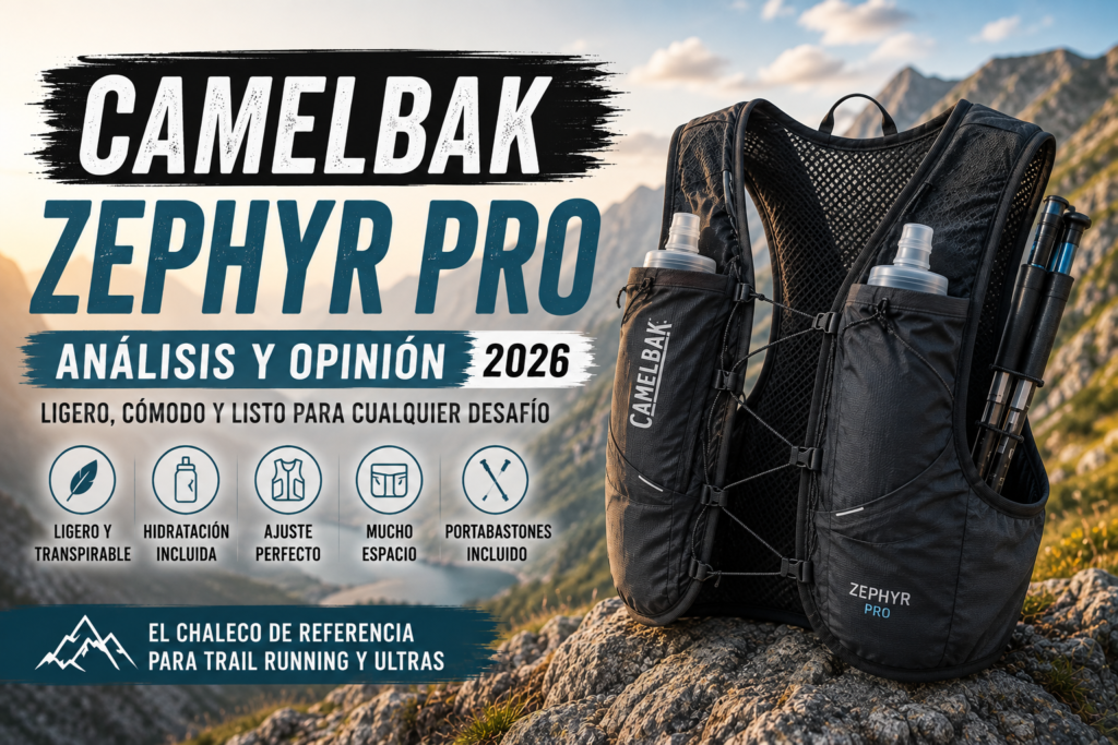 CamelBak Zephyr Pro para trail running en montaña, análisis y opinión 2026