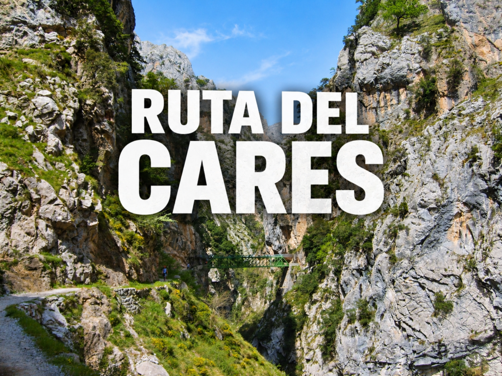 Sendero de la Ruta del Cares tallado en la roca del desfiladero